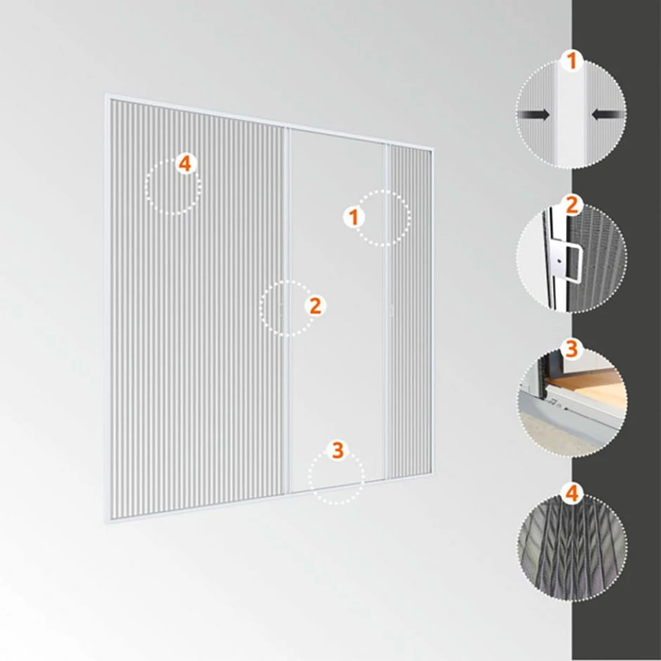 Windhager Insektenschutz Plissee EXPERT Für Doppeltüren Weiss 240x240 Cm 7 Windhager Insektenschutz Plissee EXPERT Für Doppeltüren Weiss 240x240 Cm – Bild 5