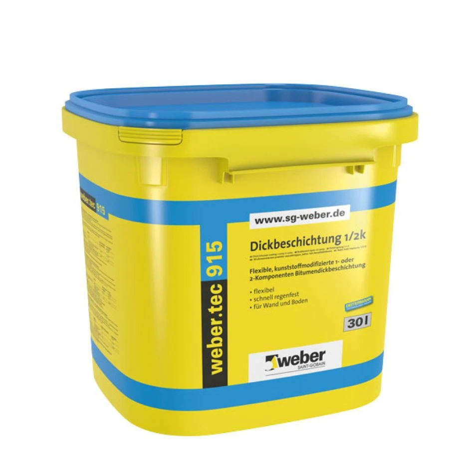 Weber Kellerabdichtung Weber.tec 915 Bitumendickbeschichtung 1-komponentig 3 Weber Kellerabdichtung Weber.tec 915 Bitumendickbeschichtung 1-komponentig