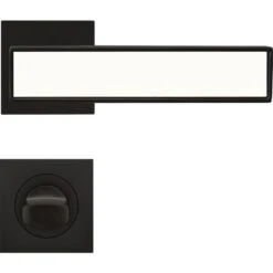 Karcher Türgriff-Garnitur Torino R53Q Kosmos Schwarz Türklinke -Baustoffe Geschäft r53q bad in 83