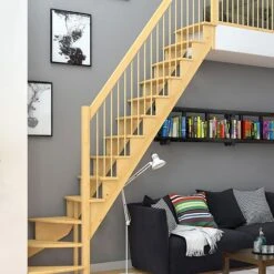 DOLLE Raumspartreppe Wangentreppe Lyon -Baustoffe Geschäft raumspartreppe dolle lyon 4gew ur kiefer holzstab 0602015 ma20