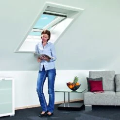 Wellker Dachfenster Kunststoff Fenster -Baustoffe Geschäft roto wdf r4 k w 1184 i