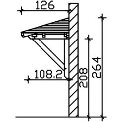 Skan Holz Vordach Wismar Dach Natur -Baustoffe Geschäft snd wismar typ1