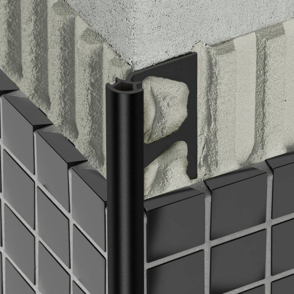 Schlüter-RONDEC PRO GS Abschlussprofil Kunststoff Graphitschwarz 11mm 5 Schlüter-RONDEC PRO GS Abschlussprofil Kunststoff Graphitschwarz 11mm – Bild 3