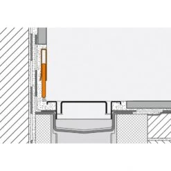 Schlüter-SHOWERPROFILE RA Wandabschluss 33-45mm V4A Edelstahl Gebürstet -Baustoffe Geschäft ss schn showerprofiler ata 002 002 r 1