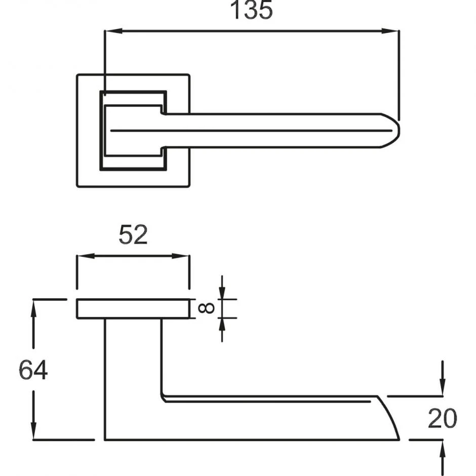 Griffwelt Türgriff-Garnitur Torino Square Anthrazit Türklinke 4 Griffwelt Türgriff-Garnitur Torino Square Anthrazit Türklinke – Bild 2